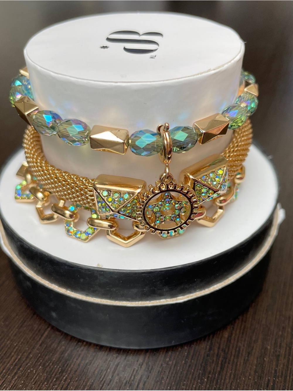 Bomb Party Charmed In Chains Bracelet Stack ST52936 NWT